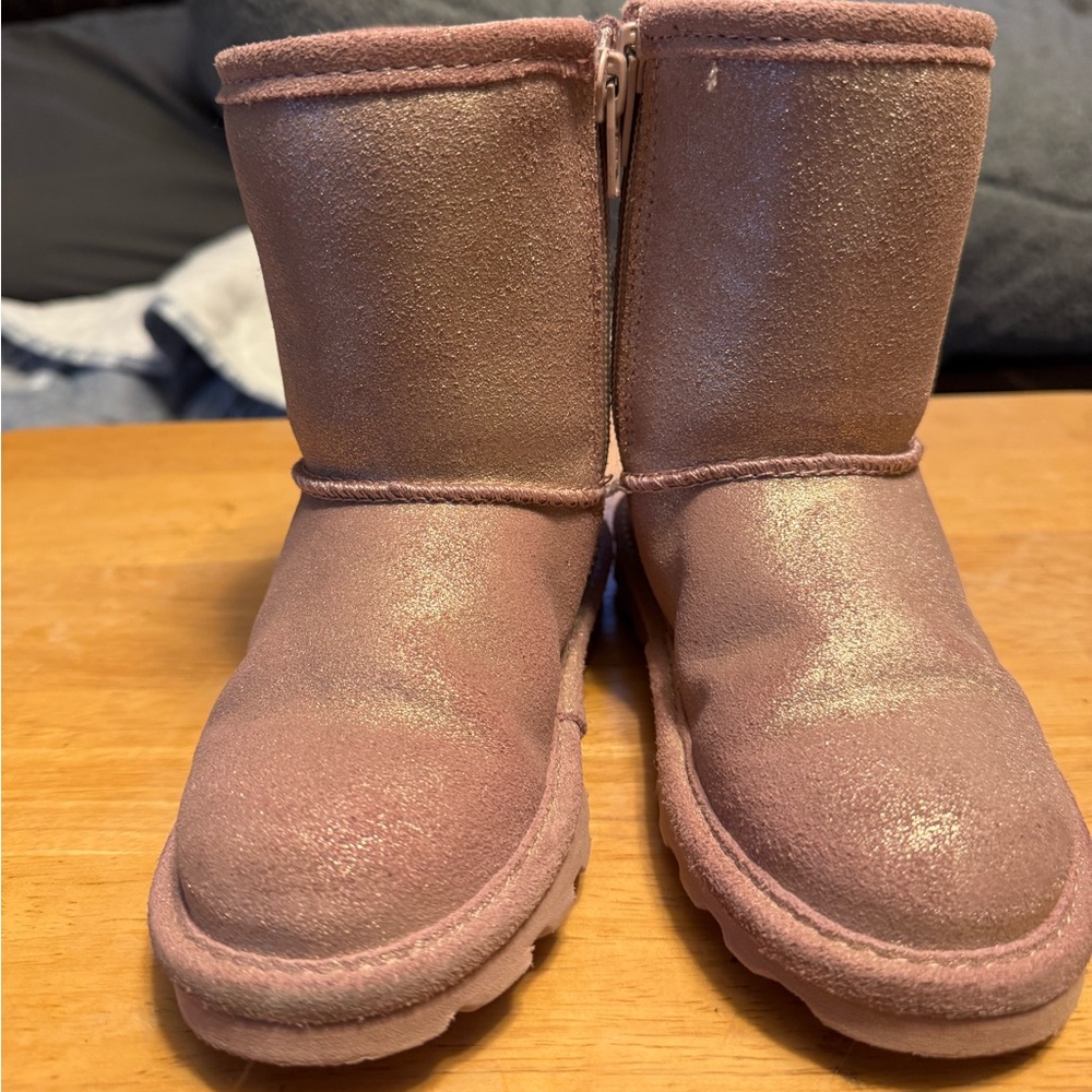 Sparkly Pink BearPaw toddler boots